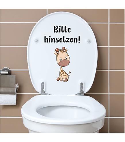 Autocollants Drôles Pour Abattant WC - Lot De 6, PVC, Décor Salle De Bain Et Cuisine