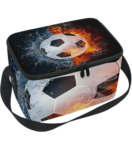 Sac Repas Isotherme Real Madrid CF Officiel - Noir/bleu, Portable, Pour école, Travail Ou Match, Idée Cadeau Fan