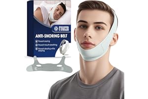 OKALABANDEE Anti ronflement Réglable pour Aide Sommeil, Dispositifs Mentonnière Anti Ronflement, Améliore La Respiration Et Réduit Les Ronflements, Confortables La Nuit