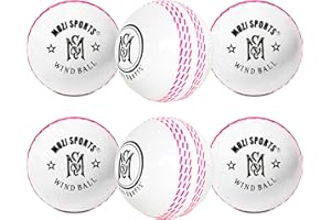 Mozi Sports Wind Cricket Balls - Indoor & Outdoor Soft Training Cricket Balls for Skills Coaching Practice