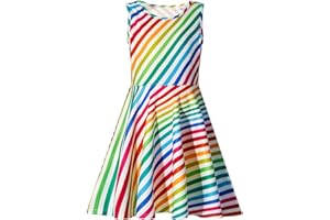 AIDEAONE Filles Robe Mignon Imprimer Casual Robe de Soirée Sirène Galaxy Robe 4-12 Ans