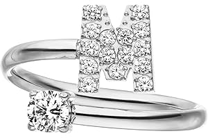 Purelei® Anello con lettere – Anello da donna in acciaio inox durevole – Anelli impermeabili – Anelli regolabili dalla taglia 50 alla 60 – Gioielli alla moda per il tuo look personalizzato