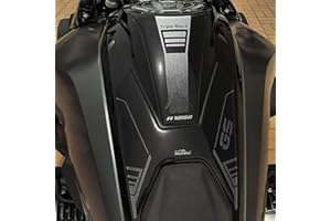 Resin Bike Adhesivos de Moto Compatibles con BMW R 1250 GS Triple Black 2021 2022. Protección Protector de Tanque Moto de Choques y Arañazos. Adhesivo 3D Resinado - Efecto Plata Y Negro