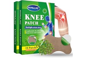 Pain Relief Patches, 60 Count MYMULIKE Heat Patches for Knee, Back and Shoulder, Natural Wormwood Herbal Pain Relief Patches, Relieves Muscle Soreness for Knee, Lumbar Spine Knee Pain Patches