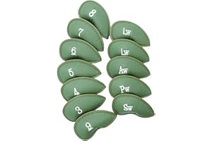 AXKAL Lot de 12 housses de protection en cuir synthétique pour club de golf - Compatibles avec toutes les marques