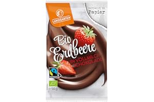 Landgarten | Bio Erdbeere in Vollmilch-Schokolade | 1er Pack (50 g)