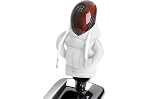 Lohca Sweat Pommeau de Vitesse, Couvercle Levier de Vitesse, Le Cadeau Parfait pour Les Passionnés d'Automobiles, Hoodie Car Gear Shift Cover, Blanc