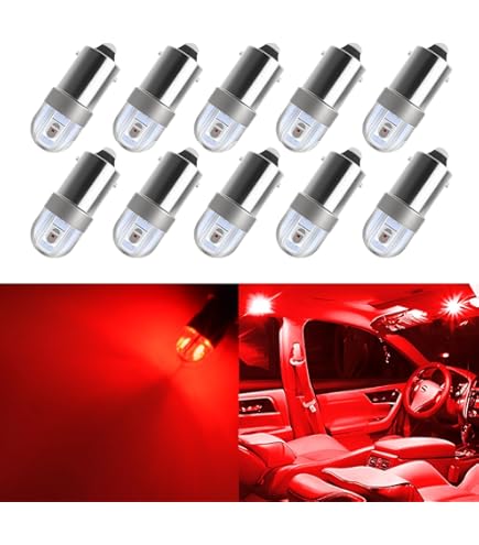 PHINLION BA9S Blue LED Light Bulbs, Super Bright 2835 5-SMD - View #9
