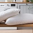 The Fine Bedding Company - Spundown Square Pillow - Medium Support - Soft Touch 100% Cotton Cover - Machine Washable - Hypoallergenic