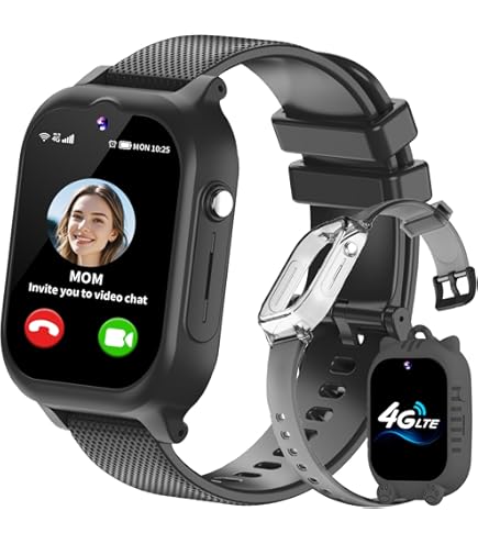 Smartwatch voor kinderen, 4G, met GPS, telefoon voor meisjes en jongens, met SOS, videogesprek, wifi, klassenmodus, wekker, camera, spelletjes, cadeau van 4 tot 12 jaar, lavendel Smartwatch voor kinderen, 4G, met GPS, telefoon voor meisjes en jongens, met SOS, videogesprek, wifi, klassenmodus, wekker, camera, spelletjes, cadeau van 4 tot 12 jaar, lavendel