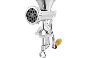 BHDD Picadora de carne manual, máquina trituradora de aleación de aluminio, embutidora, llenadora, llenadora, máquina para hacer pasta, pimienta, especias, máquina trituradora con abrazadera de mesa