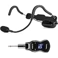 VONYX WSH20 Micro-Casque UHF Fitness avec Récepteur, Portée 50 m | Micro serre-tête UHF léger avec récepteur compact, idéal pour fitness, coaching, danse, conférences et présentations