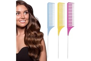 MHDUYEG Peigne de Cheveux 3 Pièces Peigne de Surbrillance Coiffeur Professionne Antistatique Peigne a Meches et Balayage Peigne a Queue pour Salon Coiffure Pour Les Femmes et Les Hommes