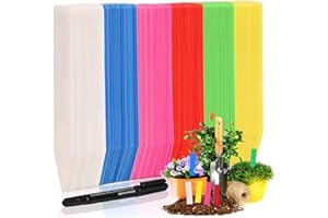 LGZIN 300pcs Pflanzenschilder, Pflanzenstecker, Pflanzschilder, Plastik Pflanzenetiketten, Wetterfest Gartenetiketten, Wetterfeste Pflanzenetiketten, zur Kennzeichnung des Keimlingswachstums 6 colori