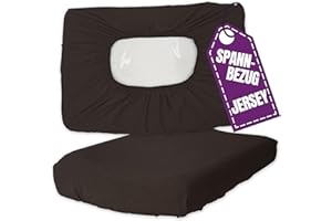 QOOLTEX Jersey Nackenkissen Bezug 30x50 cm Braun - Kissen Spannbezug Elastisch - Baumwolle Kissenbezug für Gesundheitskissen und Nackenstützkissen