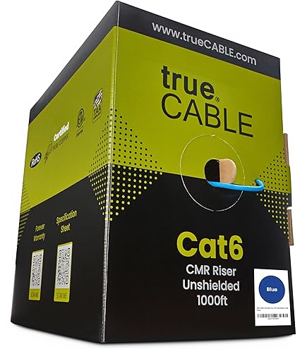 Panduit PUR6AV04BU-G Copper Cable, Cat 6A, 23 AWG, U/UTP, CMR