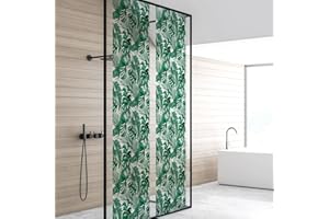 AMBIANCE STICKER Folia okienna chroniąca przed wzrokiem - liście palmowe - naklejki na szyby i drzwi prysznicowe - 40 x 200 cm