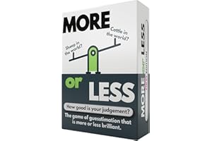 More or Less First Edition Card Game - How Good Is Your Judgement? 2 Players + | Secret Santa or Stocking Filler for Him or Her | For Kids, Teens & Adults | Play Anywhere | Age 12+