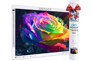 ARTDOT 5D Diamond Art Kits for Adults,Licensed Full Drill Diamond Art Kits for Home Wall Decor,Christmas Gifts for Women Mum Girl(Rose,35x50cm)