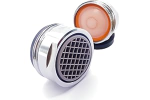 Manestein Luftsprudler, 2 Stück, Durchflussbegrenzer 2,5 l/min, Wassersparend & Pflegeleicht, Strahlregler für Wasserhahn, Perlator mit Außengewinde M24, Wassermengenregler, Chrom