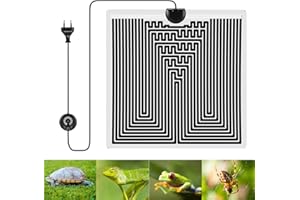 Palmcee Tappetino Riscaldante Rettili Regolabile, Tappetini Riscaldanti Rimovibile sotto Il Serbatoio, Tappetino Riscaldante Non Adesivo per Tartaruga Serpenti Lucertola Geco Granchio Eremita Anfibi