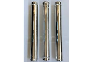 TEKNOSTEELL CANNE FUMARIE TUBO IN ACCIAIO INOX 316 E 304 H1000MM DAL DIAMETRO 80 AL 200 (ACCIAIO INOX 304 SP.0.5, Ø80)