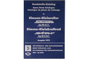 MZA Ersatzteilkatalog, Ersatzteilliste Simson Schwalbe KR51/1, Star, SR4-2/1 - Ausgabe 1975