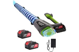 NEXALITE Souffleur Batterie Souffleurs de Feuilles: 21V Souffleur électrique avec 2 X 4.0Ah Li-ION Batterie & Chargeur, 209 km/h, 3 Vitesse Variable pour Le Nettoyage du Jardin, l'entretien de la Pelouse