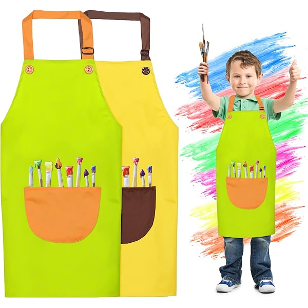 Kinder Malschürze Ohne Taschen – Wasserdicht, Langärmlig, Für Malen & Basteln (6-12 Jahre)