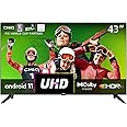 CHIQ U43H7A, 43"(108cm), Android Smart TV, UHD, 4K, WiFi, Bluetooth,Google Assistant, Netflix, Prime Video,3 HDMI,2 USB