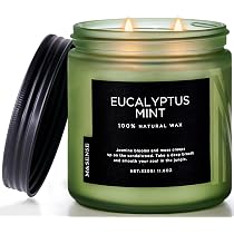 Bougie Parfumée Bambou M&SENSE 320g | 70h De Combustion | Cire Soja Et Palme | Parfums Luxe Anti-Stress