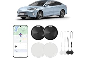 Glitfix GPS Tracker Android, Schlüsselfinder mit Google Find Hub App (NUR Android), IP67 Bluetooth Tracker, Schlüsselring, Air Tracker Android für Gepäck Taschen Koffer Geldbörsen,Weiß+Schwarz,4 Stück