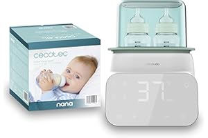 Cecotec Scaldabiberon - Sterilizzatore Biberon Nana BabyCare Double BottleWarmer, 4 modalità, Cestello per il Biberon, Senza BPA, Sicuro per Conservare Acqua, Latte e Alimenti