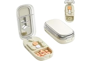 KXRTPX Pill Cutter, Tablet Cutter for Small Pills, Compact Pill Splitter for Precise Dosage, Portable Medicine Cutter for Easy Storage, 8.5 x 4.5 x 2.3 cm