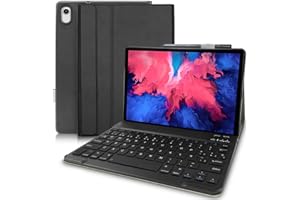 ZABATOCO Funda Teclado Español Ñ para Lenovo Tab M10 10.3 Inch TB-X606F/X606X 2020 Protectora Cover Funda con Desmontable Wireless Teclado Español Bluetooth (Negro)
