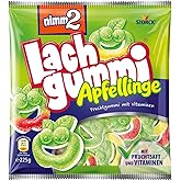 nimm2 Lachgummi Apfellinge – 1 x 225g – Saure Fruchtgummis mit Fruchtsaft und Vitaminen
