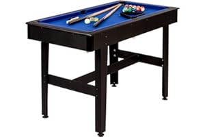GAMES PLANET Tavolo da biliardo COMPACT 4 ft + accessori, 122 x 61 x 76 cm (LxLxH), testato per sostanze nocive, 3 varianti di colore