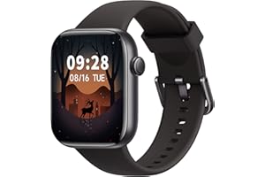 AcclaFit Smartwatch, 1,85'' Orologio Smartwatch Donna Uomo(Effettua/Risposta Chiamate) con Monitor del Cardiofrequenzimetro/ SpO2/ Sonno, 147 Modalità Sportive, Fitness Tracker per Android iOS