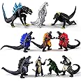 De-Lite Action Figures PVC Anime Movable Collectible Model Statue Toys (Godzilla 10 Pieces Set, Multicolour, 3-7Cm)