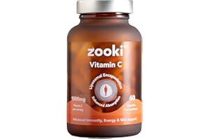 Zooki 1000mg Liposomal Vitamin C Capsules | 4X Higher Absorption | Ultimate Immunity, Energy, Skin Support | Vegan, Natural Ingredients | (30 Servings)