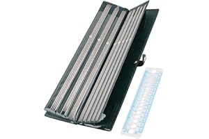 Coopay Agujas de Tejer Metal de 35 cm, Juego de Agujas de Tejer de Doble Punta con Bolsa de Cuero, Agujas de Tejer Largas y Rectas para Calcetine o Proyectos Pequeños, 2,0 - 5,0mm