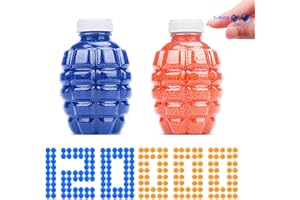 HYNXM Gel Ball Blasters Ammo,Gel Ball Blasters Gun Refill Bullets, Gel Bullets (7-8 mm, 2 bottles-60,000 pieces/bottle)