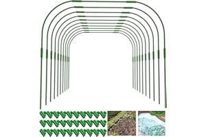 MILYN Lot de 10 tunnels de plantes - 82 x 82 cm - Arches de tunnel en film pour parterre surélevé - Inoxydable - Durable - Pour recouvrement de plate-bande surélevée - Stable, durable et inoxydable