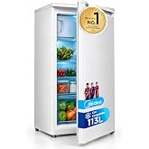 Midea 113L Small Fridge with Freezer &ndash; Mini Fridge Small for Room/Caravan/Camping &ndash; Low Consumption Mini Bar &ndash; Quiet Undercou