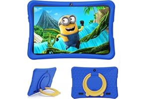 DigiLand 10.1 inch Kids Tablet, Android 15 Tablets with Protective Case, 6GB RAM+32GB ROM, 1280 * 800 IPS Screen, 2MP+5MP Dual Camera, 6000mAh, Learning Tablet with Parental Control & iWawa (Blue)
