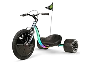 MGP Action Sports – DRIFT TRIKE – Drifting Trike – Suits Kids Ages 5+ - Max Rider Weight 68kg – 3 Year Manufacturer’s Warranty – Madd Gear Est. 2002 (Neo Chrome)