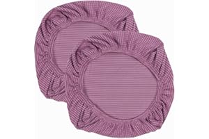 Yikko Coprisedili elasticizzati elasticizzati in spandex, lavabili per sedie da ufficio, sala da pranzo, bar, decorazione per feste di matrimonio (2, viola)