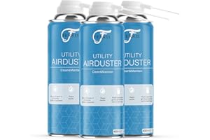 FERRIS | Air Duster Can (3 x 400ml) Powerful Compressed Air Duster Spray Cleans and Removes Dust & Debris | Use on Office Equipment, Electronics, Keyboard Cleaner, Camera Lens Blower (3pk)