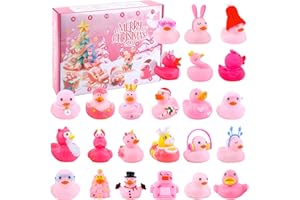 AITSITE Calendario Dell'Avvento 2025, 24 Pezzi Giocattoli Paperelle di Gomma, Anatre Calendario Dell'Avvento, Advent Calendar Duck, Anatre di Gomma Regali di Natale CreatIvi per Ragazzi e Ragazze