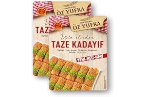 GENERISCH 2 x 400g - Öz Yufka Taze Kadayif, Engelshaar, Teigfäden für Dubai Schokolade und Künefe/Kanafeh